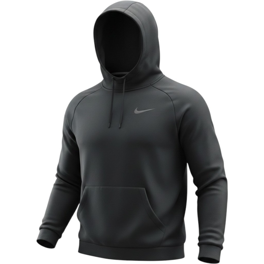Nike Mens XL Dri-FIT Training Pullover Hoodie Black Swoosh Training Workout Gym